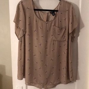 Tan blouse